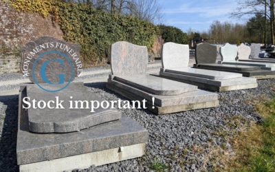 Monuments funéraires Godeau : un large stock de pierres tombales disponibles immédiatement