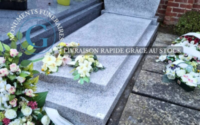 Des monuments funéraires en granit placés rapidement grâce à un large stock disponible